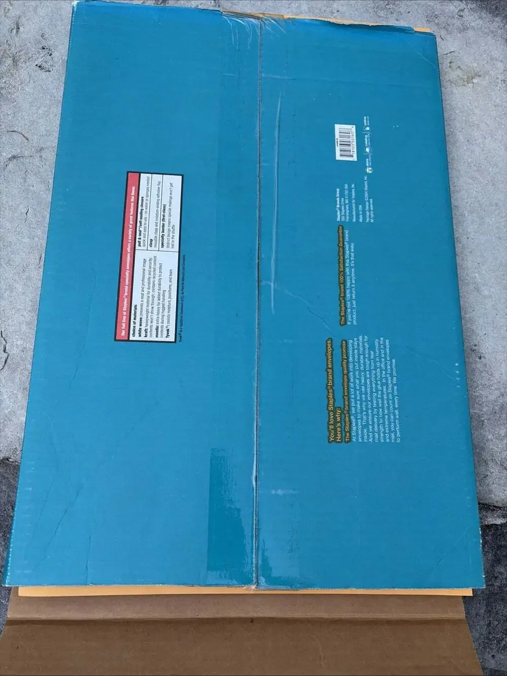Staples 14x18 Envelopes Ungummed 23 Ct Open Box